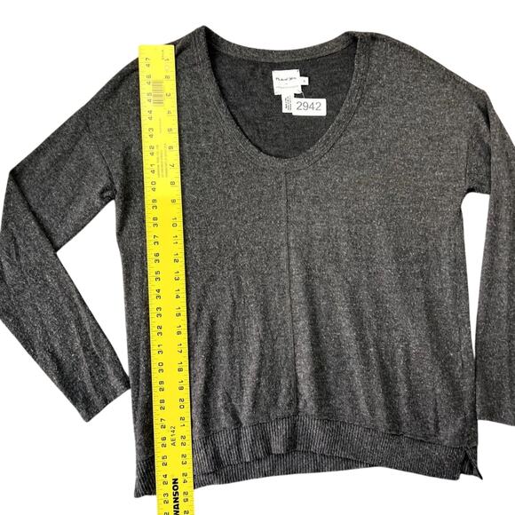 Michael Stars for Anthropologie Sweater Top Womens Small Fleece Gray - Picture 5 of 8